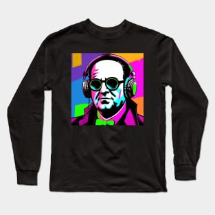 Big Daddy Dollas Pop Art Retro Headphones Long Sleeve T-Shirt